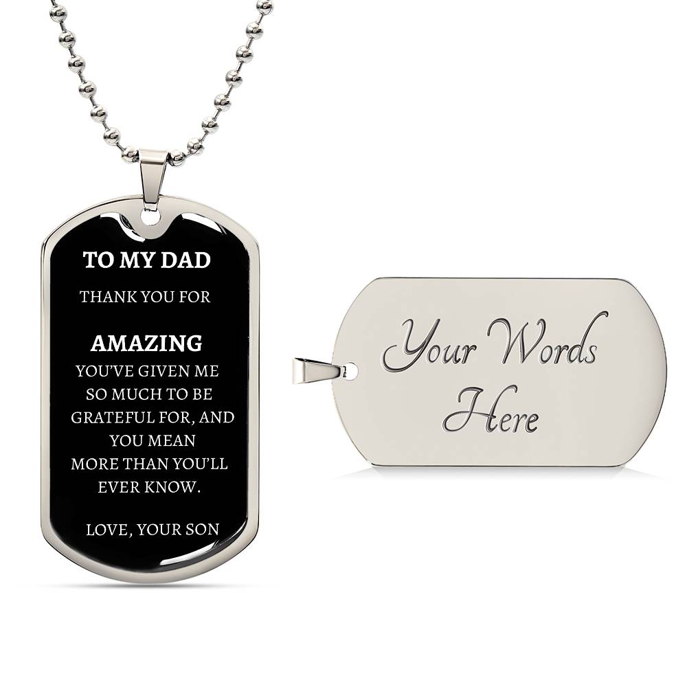 Luxury Military Necklace 18k Gold Finish | Trios Gifts