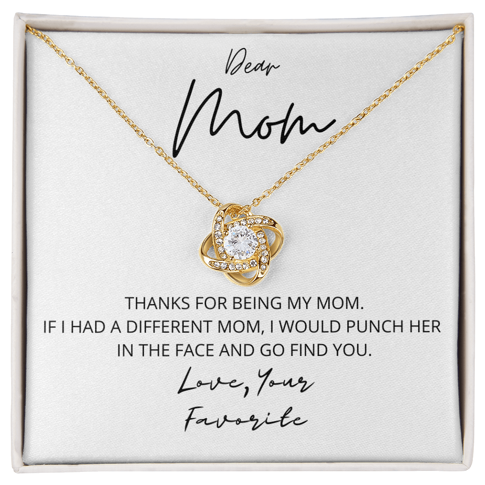 THANKS FOR BEING MY MOM