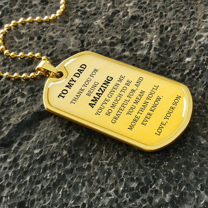 Dog Tag - To My Amazing Dd