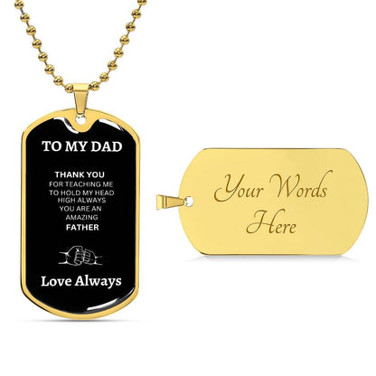 Dog Tags - Dad Thank You