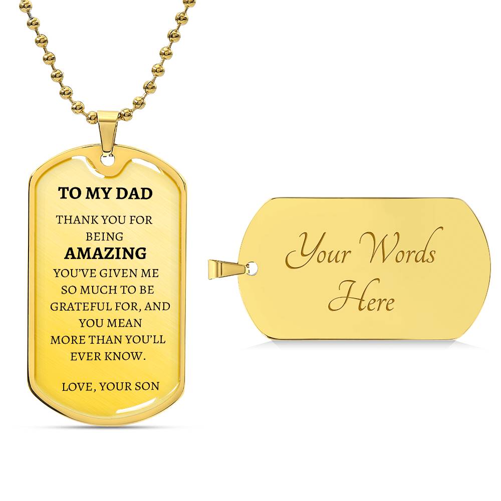 Dog Tag - To My Amazing Dd