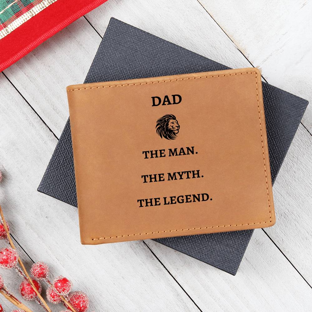 Graphic Leather Wallet - To My Dad