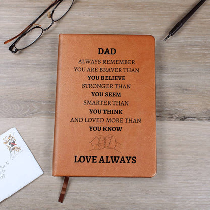 Leather Journal - Dad Always Remember