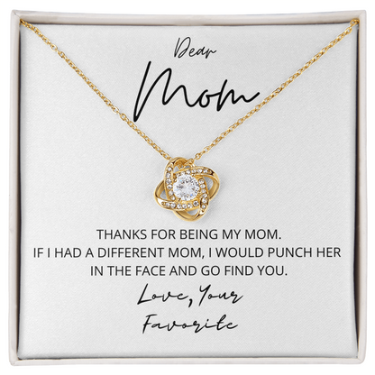 THANKS FOR BEING MY MOM