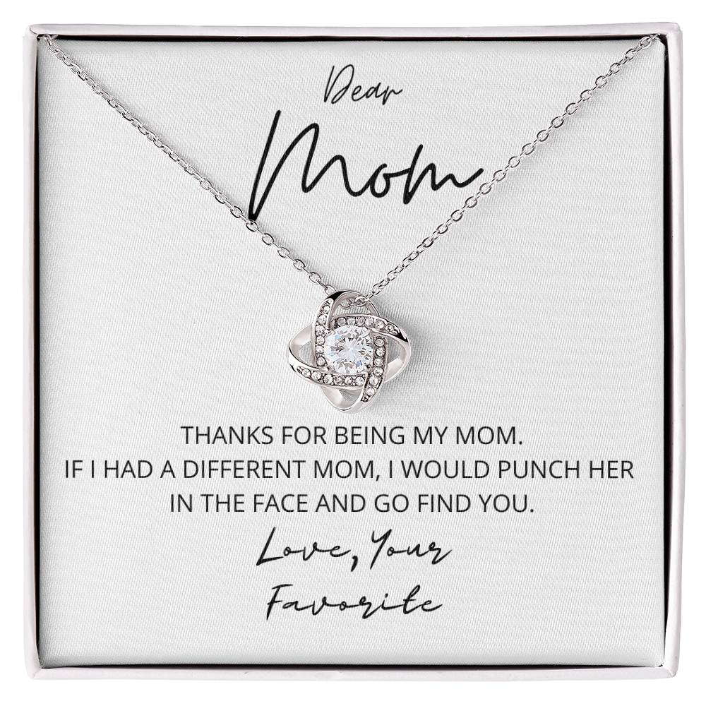 THANKS FOR BEING MY MOM