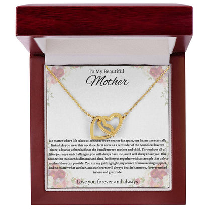 Interlocking Hearts necklace - To My Beautiful Mother