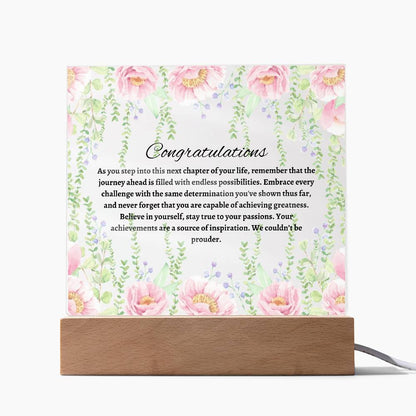 Heartfelt Square Acrylic Plaque – A Timeless Keepsake